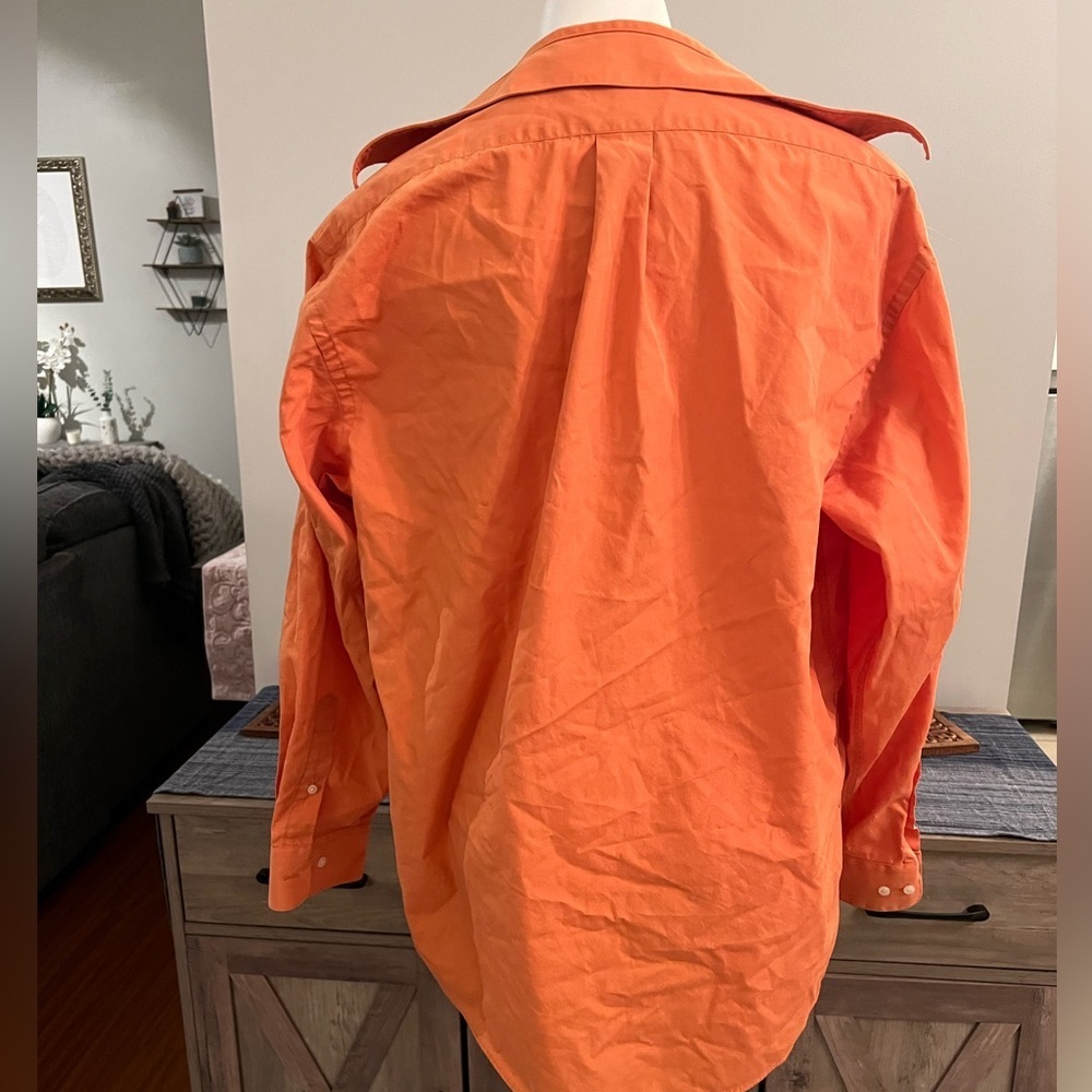 Giorgio bruntini men’s orange button down shirt - Picture 4 of 4